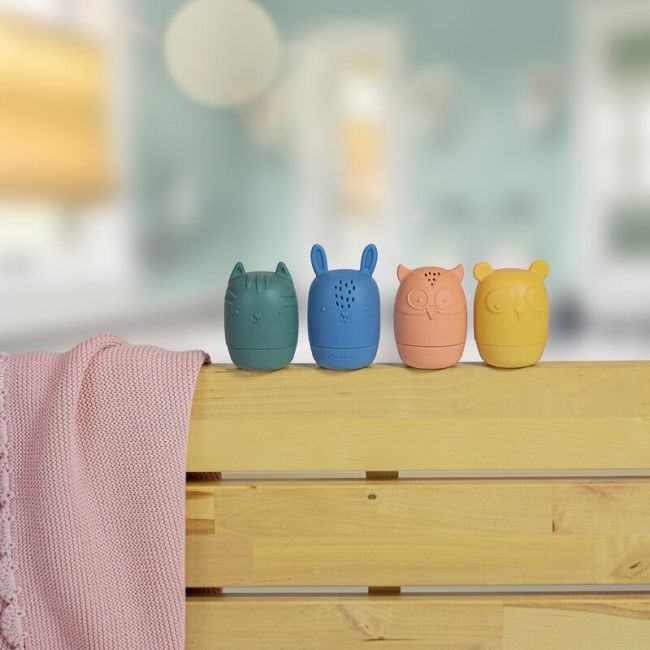 Petite&Mars - Set 4 jucarii de baie Amigos, Din silicon, Fara BPA, 6 luni+, Multicolor BYN598815