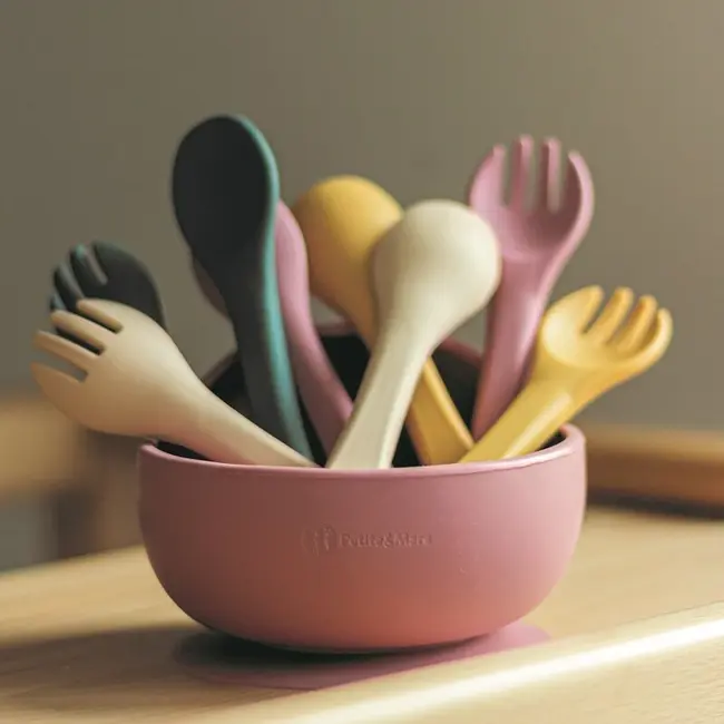 Petite&Mars - Set tacamuri din silicon fara BPA, Take&Match, 6 luni+, Bej BYN709818