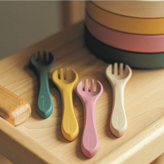 Petite&Mars - Set tacamuri din silicon fara BPA, Take&Match, 6 luni+, Roz BYN709820