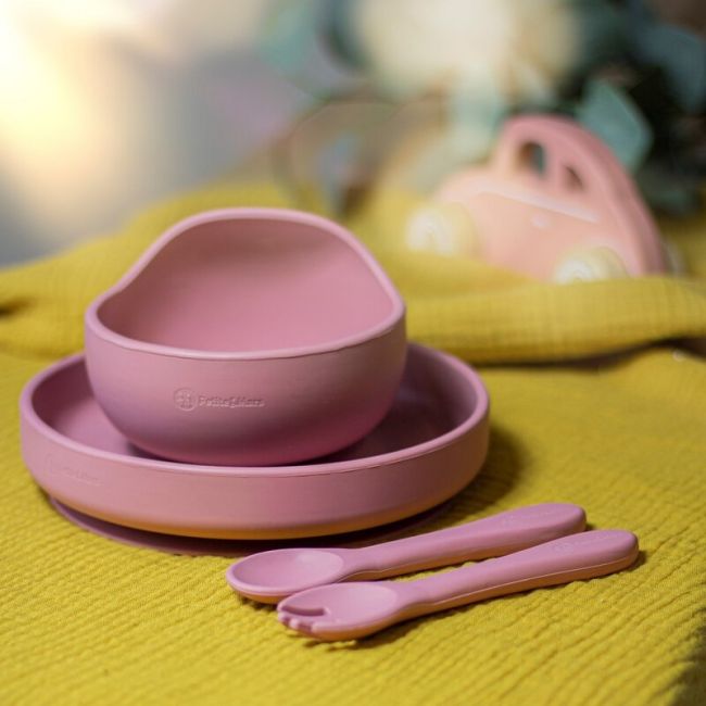 Petite&Mars - Set tacamuri din silicon fara BPA, Take&Match, 6 luni+, Roz BYN709820
