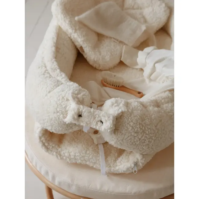 Suport De Dormit Babynest Premium Din Tesatura Bucle Crem, Teddy By Babyly, 80x50 Cm Pjb4190141