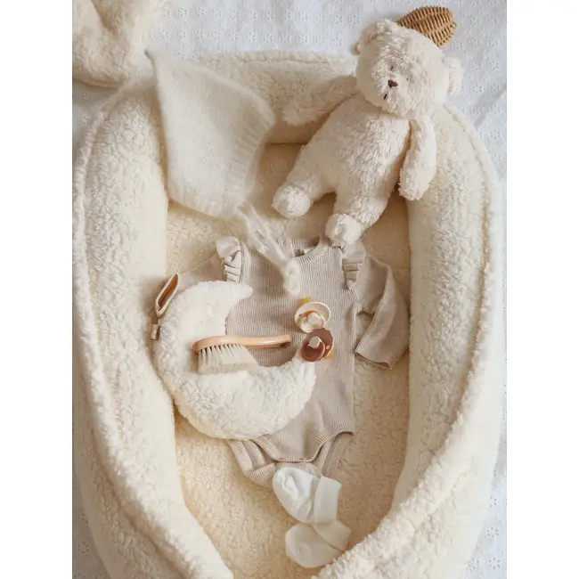 Suport De Dormit Babynest Premium Din Tesatura Bucle Crem, Teddy By Babyly, 80x50 Cm Pjb4190141
