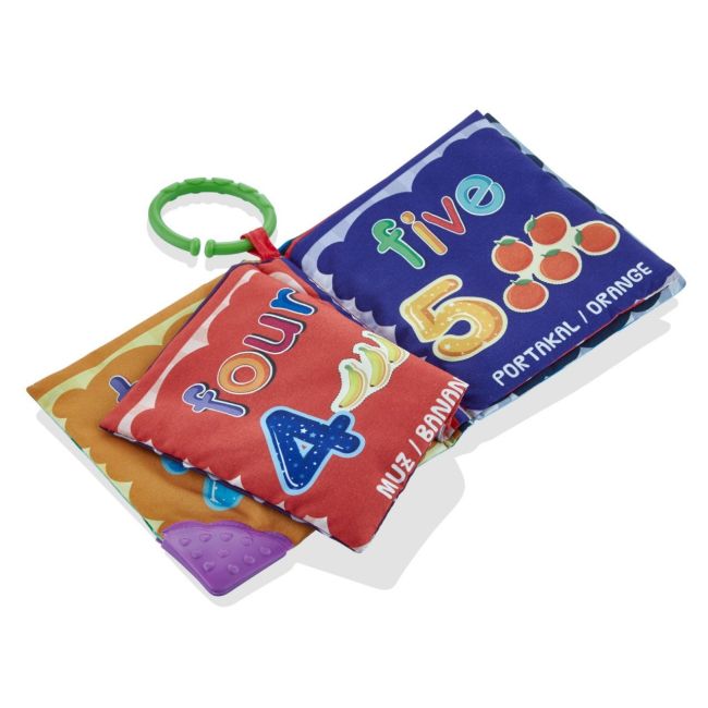 Cartea interactiva pentru bebelusi cu accesoriu de dentitie BabyJem (Model: cu animale) JEMbj_7751