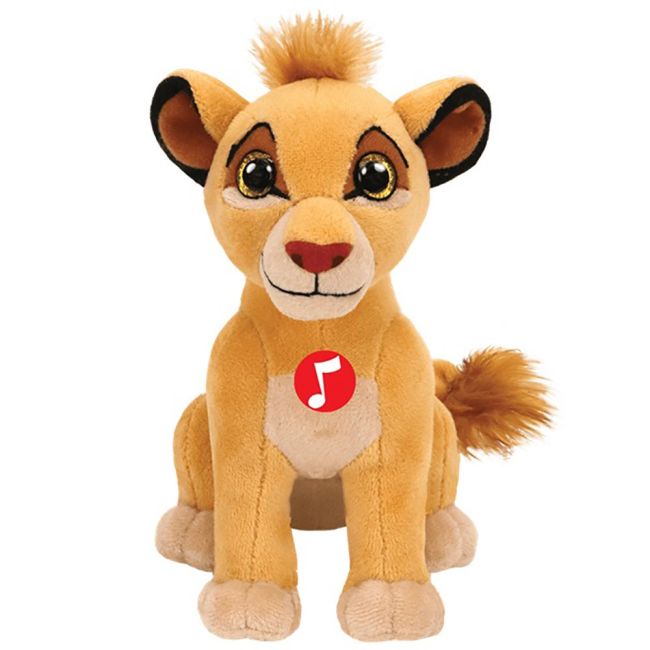PLUS TY 15CM BEANIE BABIES DISNEY REGELE LEU SIMBA CU SUNETE VIVTY41088