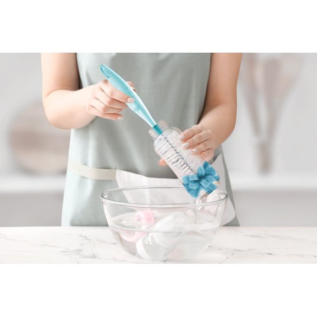 Perie de curatat biberoane BabyJem (Culoare: Bleu) JEMbj_7762
