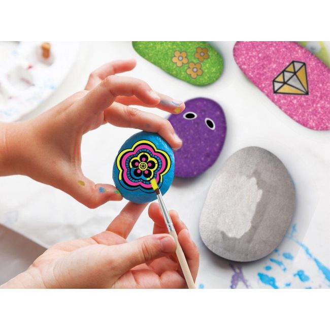 Set creativ - pictura pe pietre (neon)