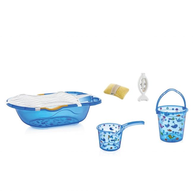 Set de baie cu 6 piese BabyJem (Culoare: Bleu) JEMbj_5403