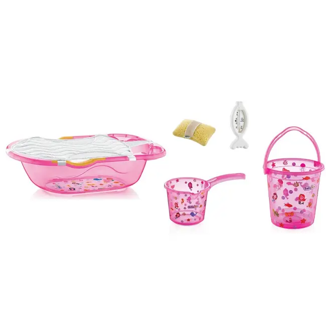Set de baie cu 6 piese BabyJem (Culoare: Roz) JEMbj_5401