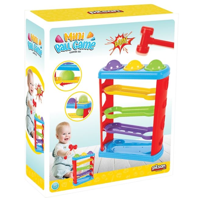 Jucarie pilsan mini ball game red base hubpl-03-351-rb