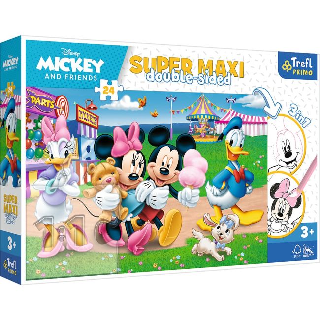 PUZZLE TREFL PRIMO  24 SUPER MAXI DISNEY  MICKEY LA TARG VIV41005