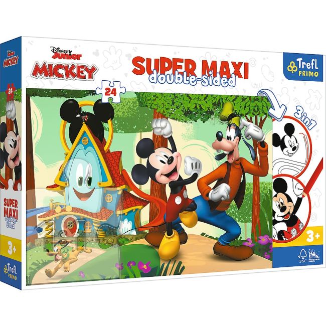 PUZZLE TREFL PRIMO  24 SUPER MAXI DISNEY MICKEY SI PRIETENII VIV41012