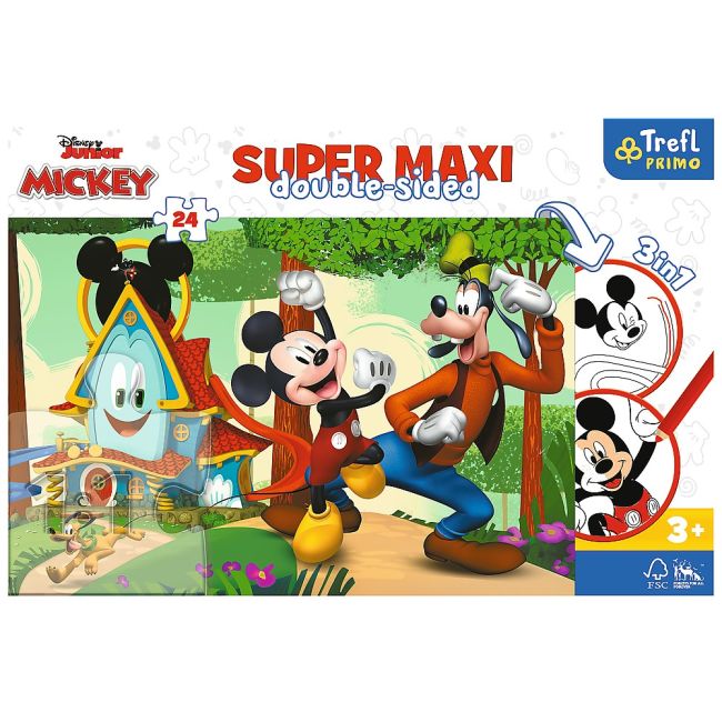 PUZZLE TREFL PRIMO  24 SUPER MAXI DISNEY MICKEY SI PRIETENII VIV41012