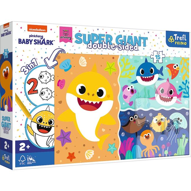 PUZZLE TREFL PRIMO  SUPER GIANT 15 BABY SHARK VIV42004