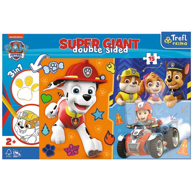 PUZZLE TREFL PRIMO  SUPER GIANT 15 PATRULA CATELUSILOR CUNOASTE ECHIPA VIV42001