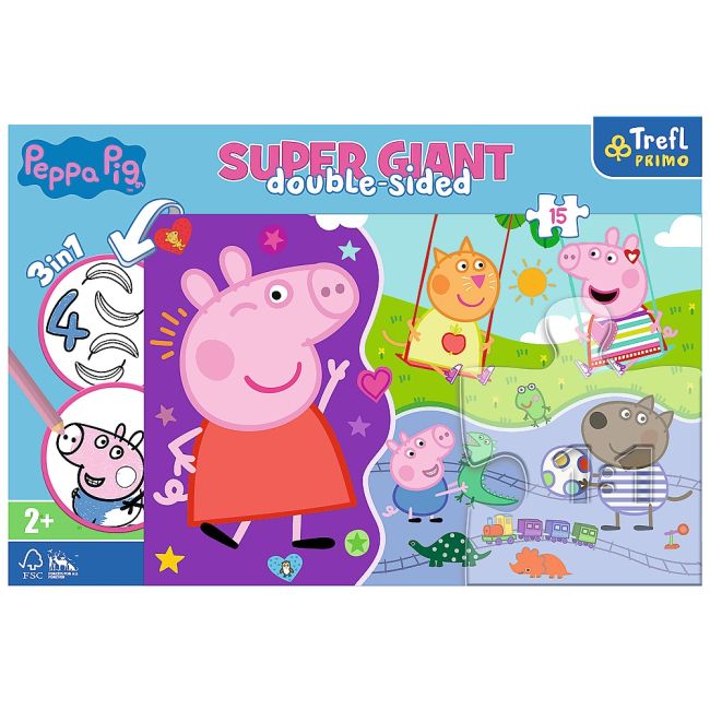 PUZZLE TREFL PRIMO  SUPER GIANT 15 PEPPA PIG VIV42003