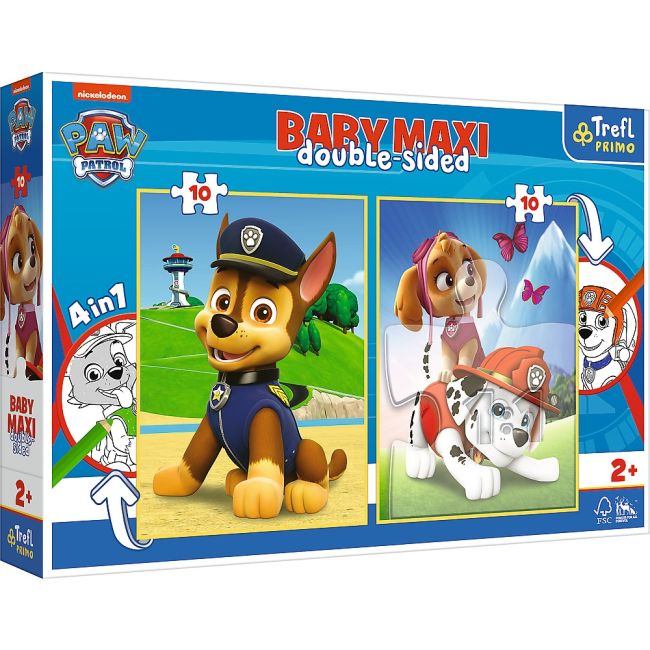 PUZZLE TREFL PRIMO BABY MAXI 2X10 PATRULA CATELUSILOR VIV43003