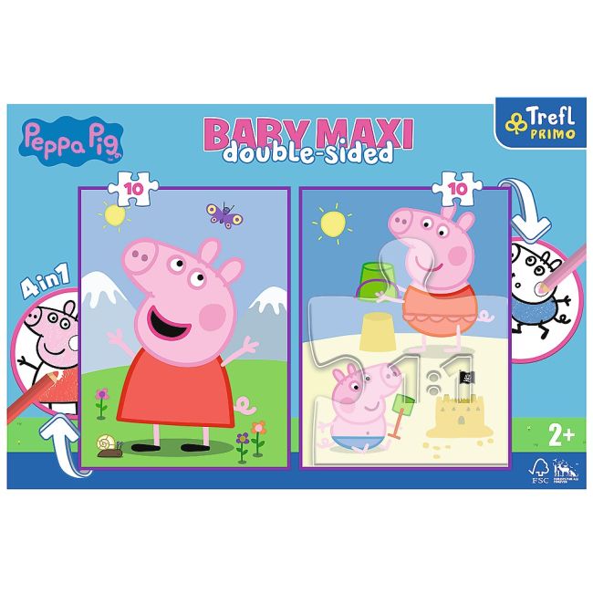 PUZZLE TREFL PRIMO BABY MAXI 2X10 PEPPA PIG VIV43001
