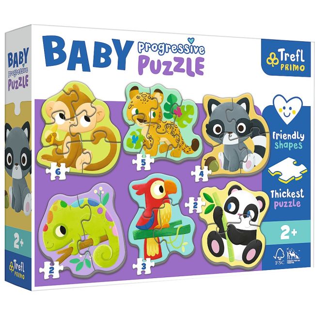 PUZZLE TREFL PRIMO BABY PROGRESSIVE ANIMALELE EXOTICE VIV44005