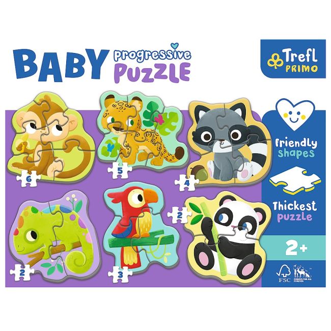 PUZZLE TREFL PRIMO BABY PROGRESSIVE ANIMALELE EXOTICE VIV44005