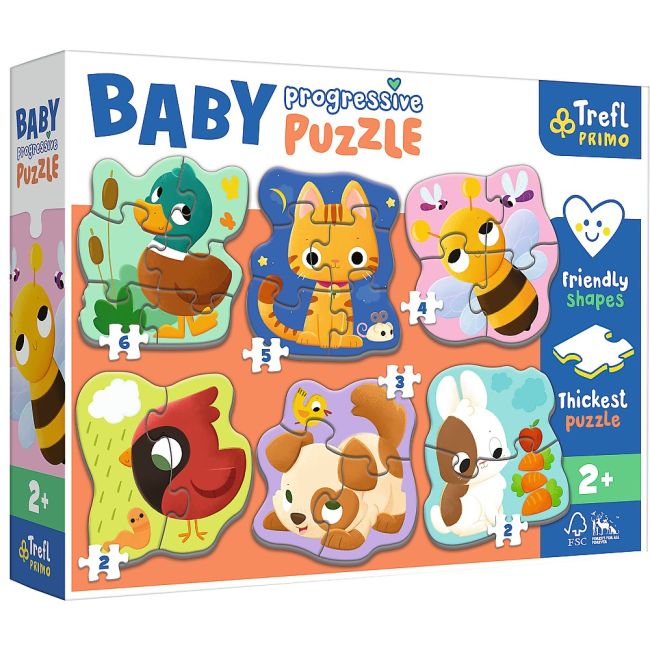 PUZZLE TREFL PRIMO BABY PROGRESSIVE ANIMALELE VIV44003
