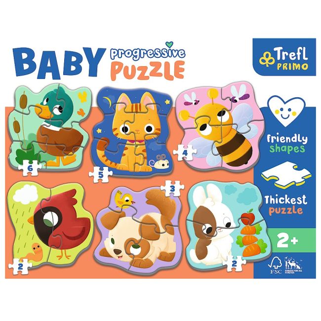 PUZZLE TREFL PRIMO BABY PROGRESSIVE ANIMALELE VIV44003