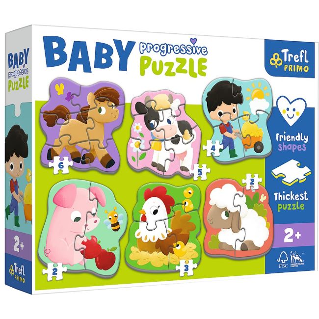 PUZZLE TREFL PRIMO BABY PROGRESSIVE FERMA VIV44000