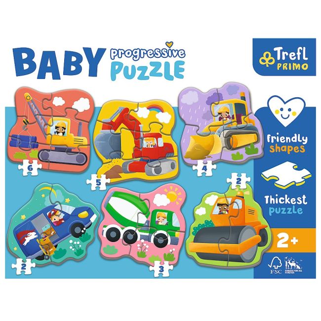 PUZZLE TREFL PRIMO BABY PROGRESSIVE VEHICULE VIV44004