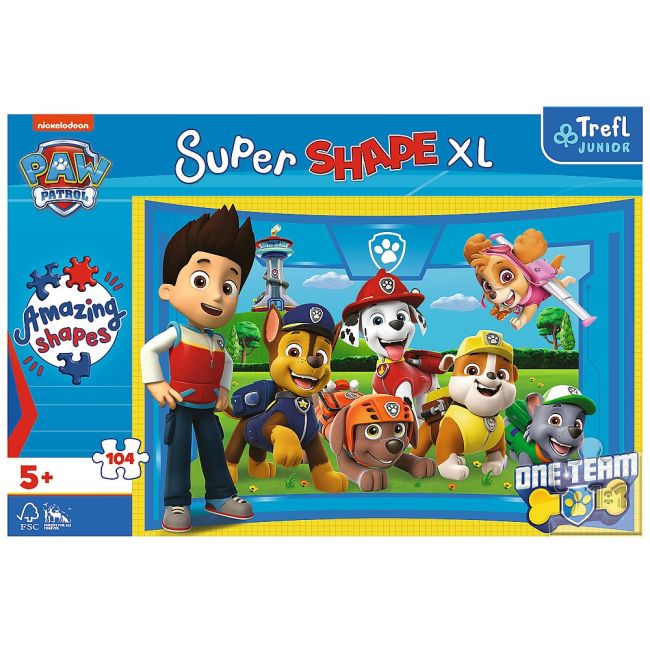 PUZZLE TREFL PRIMO SUPER SHAPE XXL 104 PATRULA CATELUSILOR VIV50016
