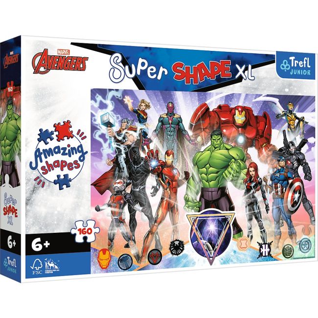 PUZZLE TREFL PRIMO SUPER SHAPE XXL 160 AVENGERS RAZBONICII CURAJOSI VIV50023