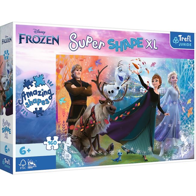 PUZZLE TREFL PRIMO SUPER SHAPE XXL 160 DISNEY FROZEN DESCOPERA LUMEA INGHETATA VIV50022