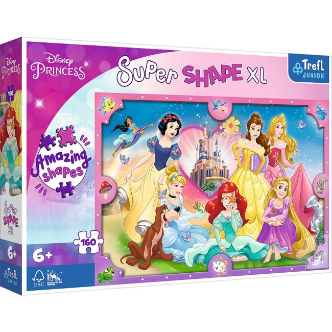 PUZZLE TREFL PRIMO SUPER SHAPE XXL 160 DISNEY LUMEA PRINTESELOR VIV50025