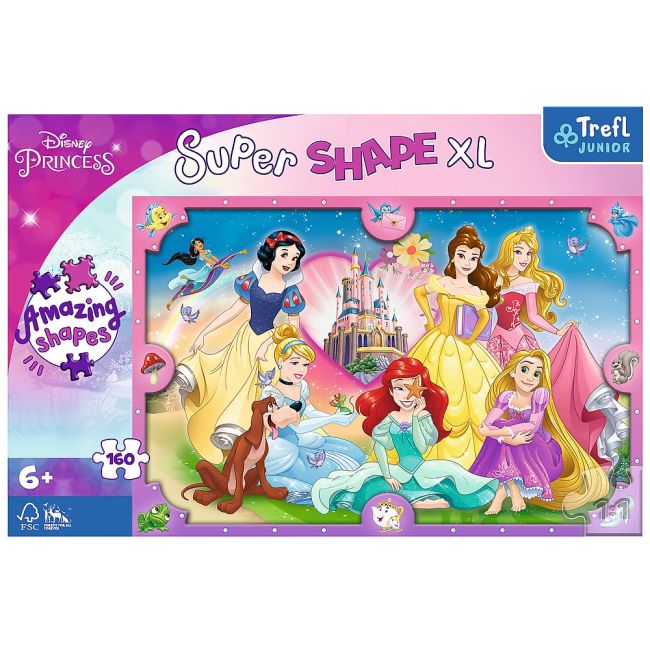 PUZZLE TREFL PRIMO SUPER SHAPE XXL 160 DISNEY LUMEA PRINTESELOR VIV50025