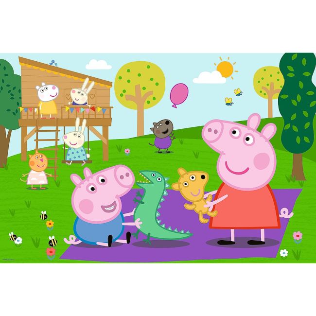PUZZLE TREFL PRIMO SUPER SHAPE XXL 60 PEPPA PIG SI FRATIORUL VIV50011