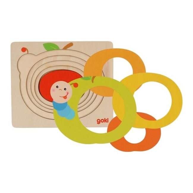 Puzzle din lemn stratificat omida si marul - okegoki57403