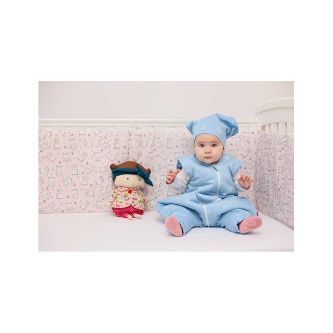 Sac de dormit cu picioruse si maneci, Stars in your eyes - Blue, 70 cm, 2 tog - Iarna KDEJPIC702STEYEB