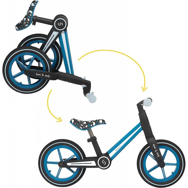 Bicicleta fara pedale pliabila Ronny, Denim, Albastru, Skiddou JEMsk_2030053