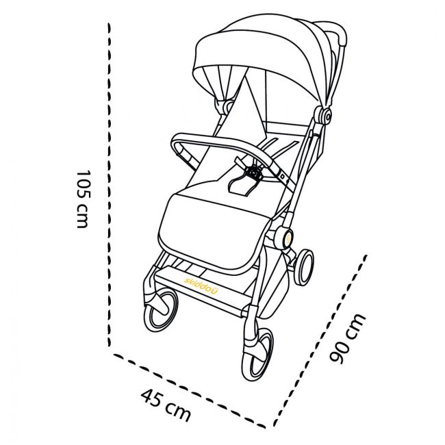 Carucior sport pliabil ultracompact pentru calatorii Espoo+, Evening Shadow, Gri inchis, Skiddou JEMsk_2020052