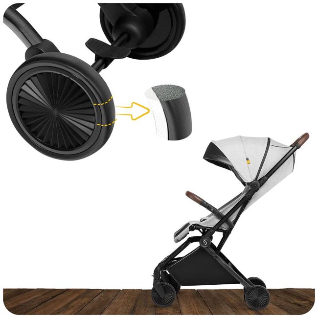 Carucior sport pliabil ultracompact pentru calatorii Espoo+, Normandic Dream, Gri, Skiddou JEMsk_2020053