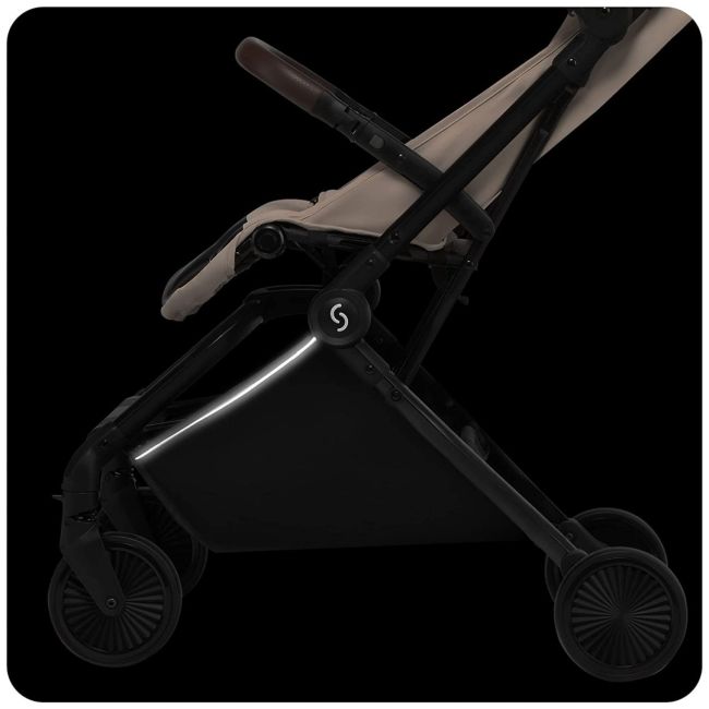 Carucior sport pliabil ultracompact pentru calatorii Espoo+, Vanilla Delight, Beige, Skiddou - Editie Limitata JEMsk_2020055