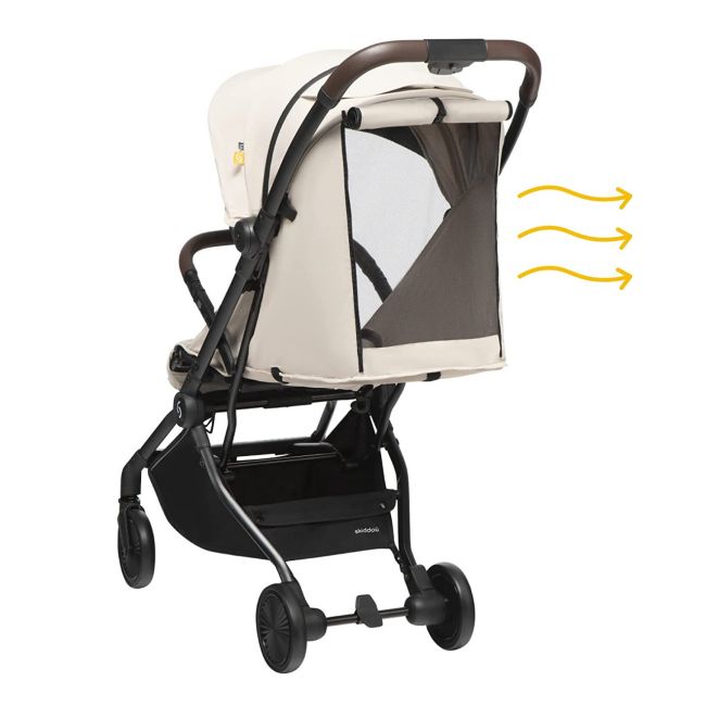 Carucior sport pliabil ultracompact pentru calatorii Espoo+, Vanilla Delight, Beige, Skiddou - Editie Limitata JEMsk_2020055