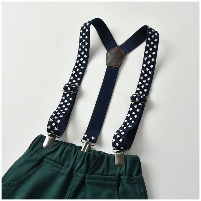Costum elegant pentru baietei cu camasuta visinie si papion verde MBMer79-de2