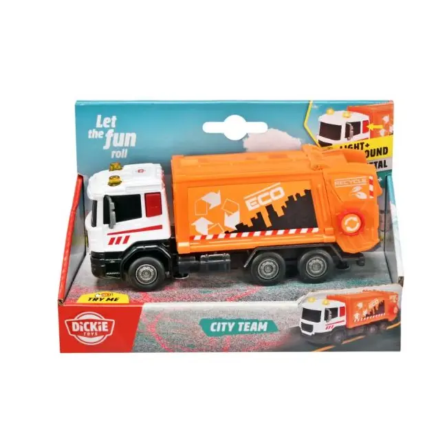 DICKIE ECHIPA DE UTILAJE MASINA DE GUNOI 17CM VIV203742012_GUNOI