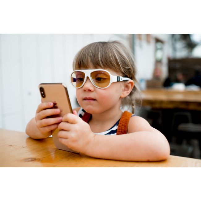 Ochelari pentru copii cu protectie impotriva ecranelor Click & Change ScreenSafe, 2-5 ani, Albi, Mokki JEMmokki_MO8017