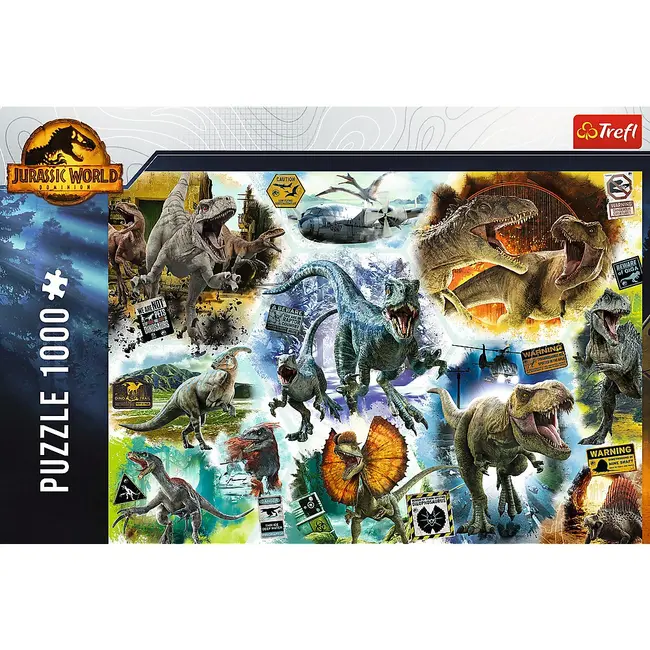 PUZZLE TREFL 1000 JURASSIC WORLD PE URMELE DINOZAURILOR VIV10727