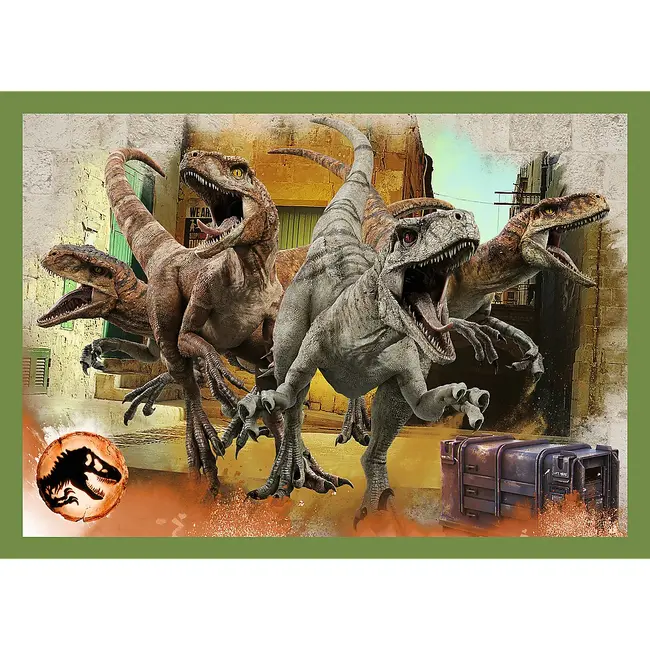 PUZZLE TREFL JURASSIC WORLD 4IN1 IN LUMEA DINOZAURILOR VIV34607