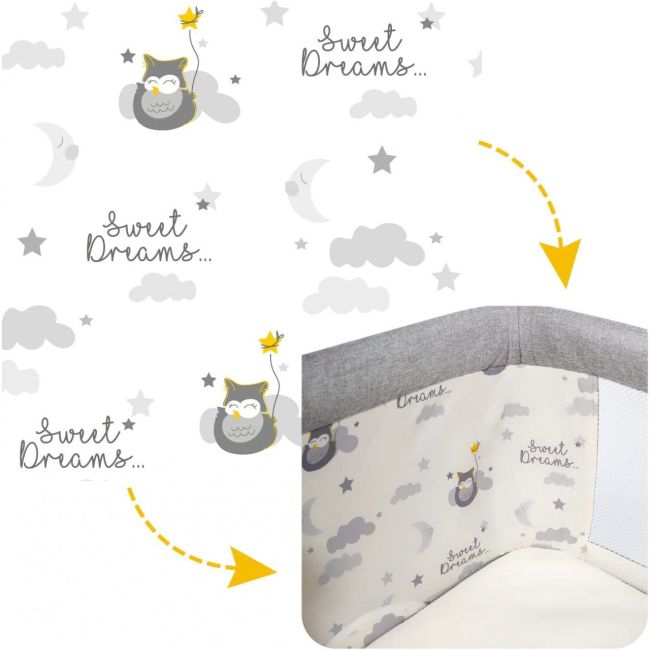 Patut 3 in 1 co-sleeping Natt, Evening Dream, Gri inchis, Skiddou JEMsk_2040011