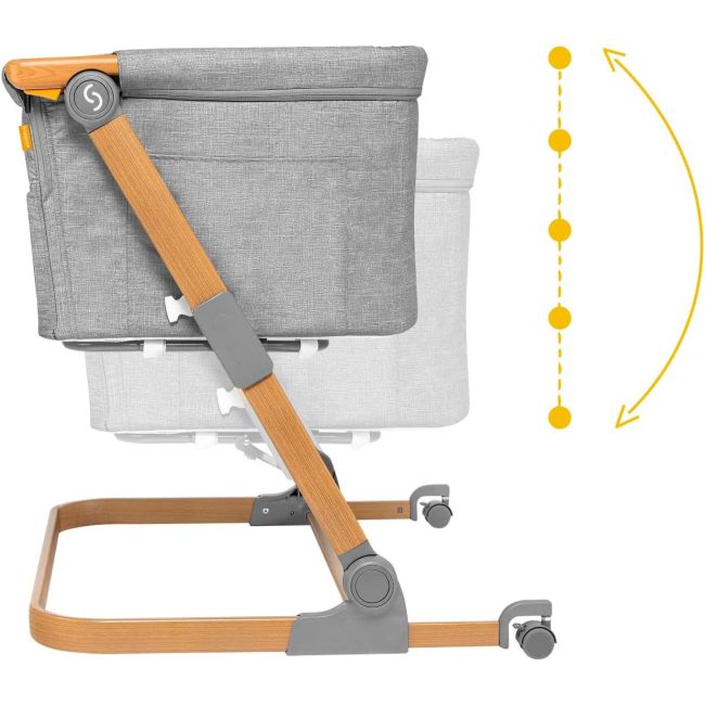 Patut 3 in 1 co-sleeping Natt, Normandic Wood, wood-gri, Skiddou JEMsk_2040013