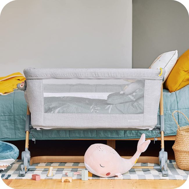 Patut 3 in 1 co-sleeping Natt, Normandic Wood, wood-gri, Skiddou JEMsk_2040013