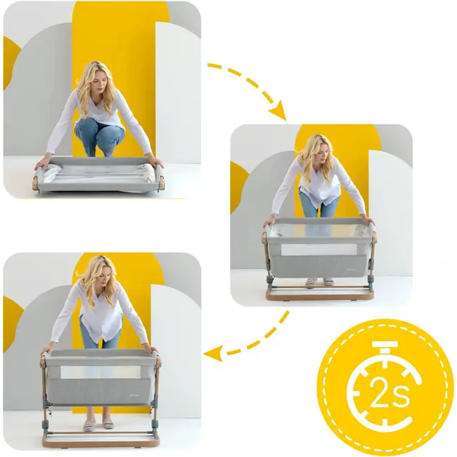 Patut 3 in 1 co-sleeping Natt, Normandic Wood, wood-gri, Skiddou JEMsk_2040013