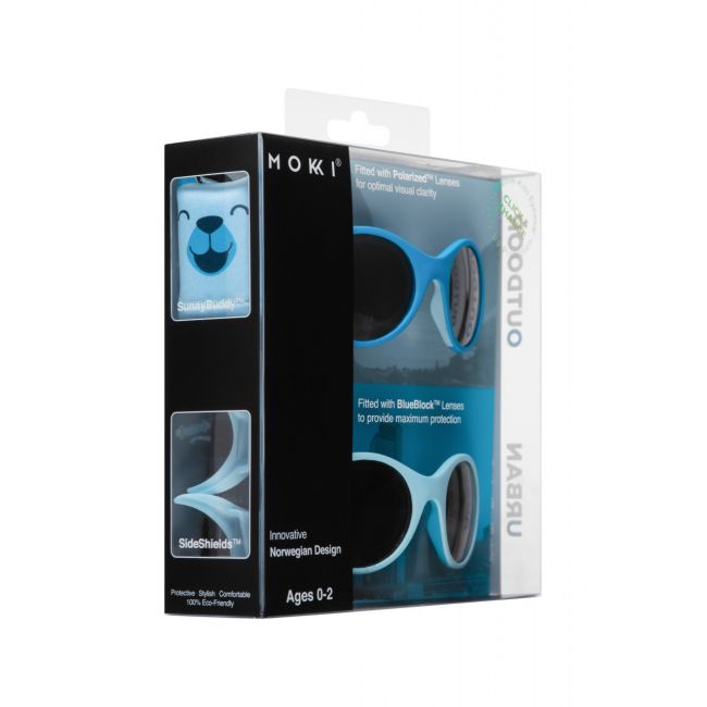 Set 2 ochelari copii Click & Change, bleu, 0-2 ani, Mokki JEMmokki-MO8002